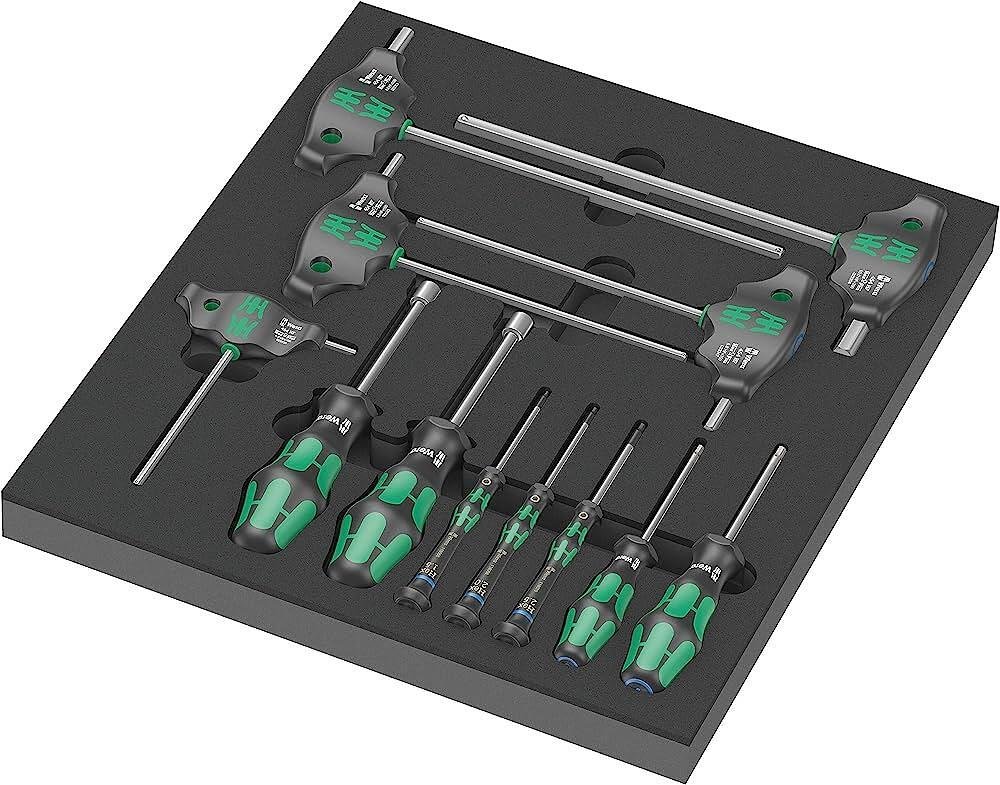 Комплект за шкаф с 12 бр. инструменти 9713 Foam insert Hex set 1 Wera - W150104