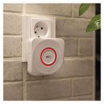 Безжичен звънец бял 220V в комплект с бутон 150 метра IP44, 55 мелодии Wi-Fi GoSmart EMOS