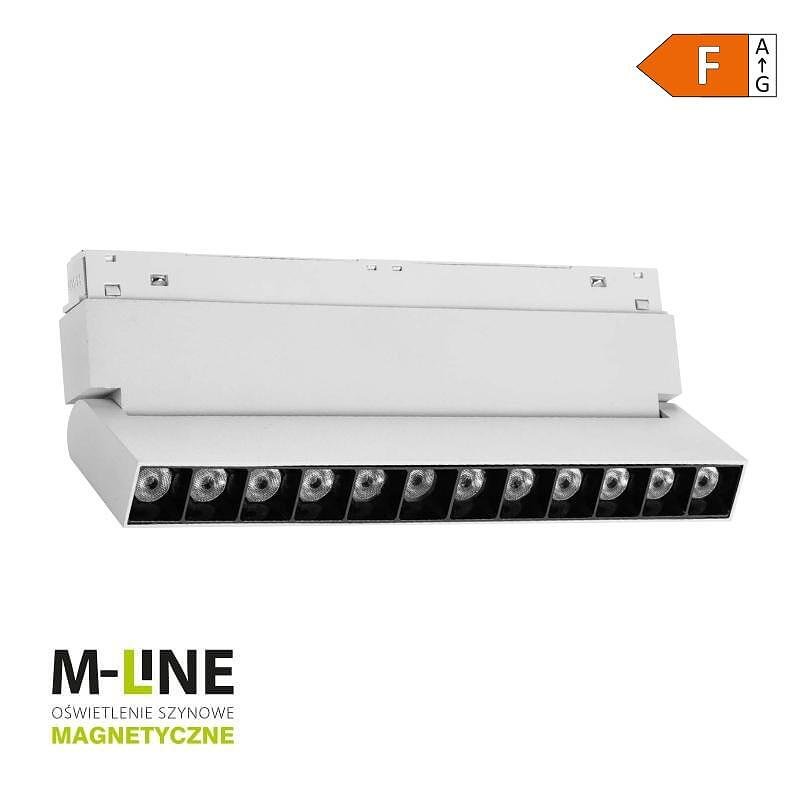 Линейна лампа с магнитна релса, регулируема M-LINE, бяла, 12 W, 960 lm, 4000 K, DPM, MTL-ZDSP-12W-W