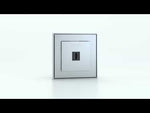 Pannello frontale per 2х RJ45 Keystone 55x55 Fenix Grey Bromine EKINEX, EK-KSC-2K-FGB