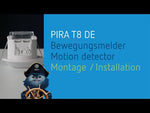 PIR motion sensor, recessed ceiling mounting, 360°, range D8m @ h=2,5m, IP21, PIRA T8 DE Theben, THEBEN, 1030200