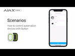 Дистанционно с 1 бутон IP55, черен, Button Ajax, AJAX, 38094.26.BL1 - управление на автоматизация с бутон.