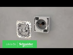 Конзола единична за открит монтаж цвят Бронз Asfora SE, SCHNEIDER ELECTRIC, EPH6100169 на сив фон.