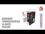 Термоглава за радиатор ZigBee GoSmart EMOS - опаковка на термостатична глава P5630S с описание за разопаковане.