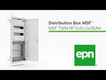 COMBINED flush-mounted distribution board MSF 2x12 + LV2 with ventilated metal door EPN, 2015-02S