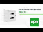 Tableau MULTIMÉDIA à encastrer LV2 Elegant avec panneau et porte pleine blanche EPN, 2435-20S