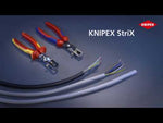 Pince à dénuder et coupe-câbles StriX, chromée, conducteur Ø50 mm, VDE 1000V manche jaune et rouge 180 mm, Knipex - K1366180
