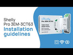 Трифазен Smart мерител 3х 63A за DIN монтаж Shelly PRO 3EM-3CT63 - 268193, SHELLY насоки за инсталация