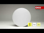Плафон LED SQ330 24W 4000K 2400lm 120° 30000h IP54 TORI EMOS с три цвята на светлината.