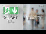 Luminaria de emergencia X-light 180 100lm 1h IP42 con etiqueta Legrand, LEGRAND, 660053