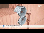 Конзолна кутия за тухлени стени UP¹ Fix, Ø60мм, дълбочина 46мм, Kaiser, KAISER, 1055-06, монтаж в стената.