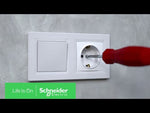 Single-pole switch with backlight, monoblock, white, Asfora SE, SCHNEIDER ELECTRIC, EPH1400121