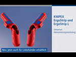 Universal-Abisolierwerkzeug ErgoStrip, linker Griff 135mm, mit Arretierung, Knipex - K169502SB