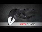 Клещи раздвижени Cobra QuickSet, червена ръкохватка 300мм, Knipex - K8721300 на фона на черен текст.