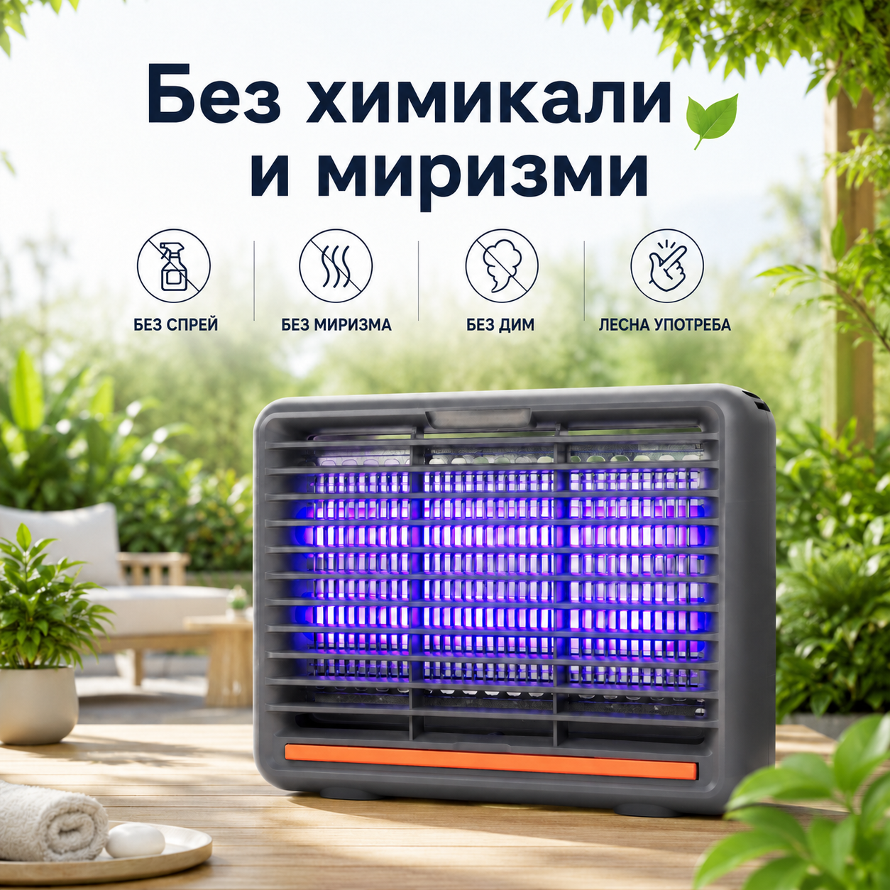 Електрическа LED лампа против насекоми Lumio MKE002 – 6W, 1400V, до 50 м²