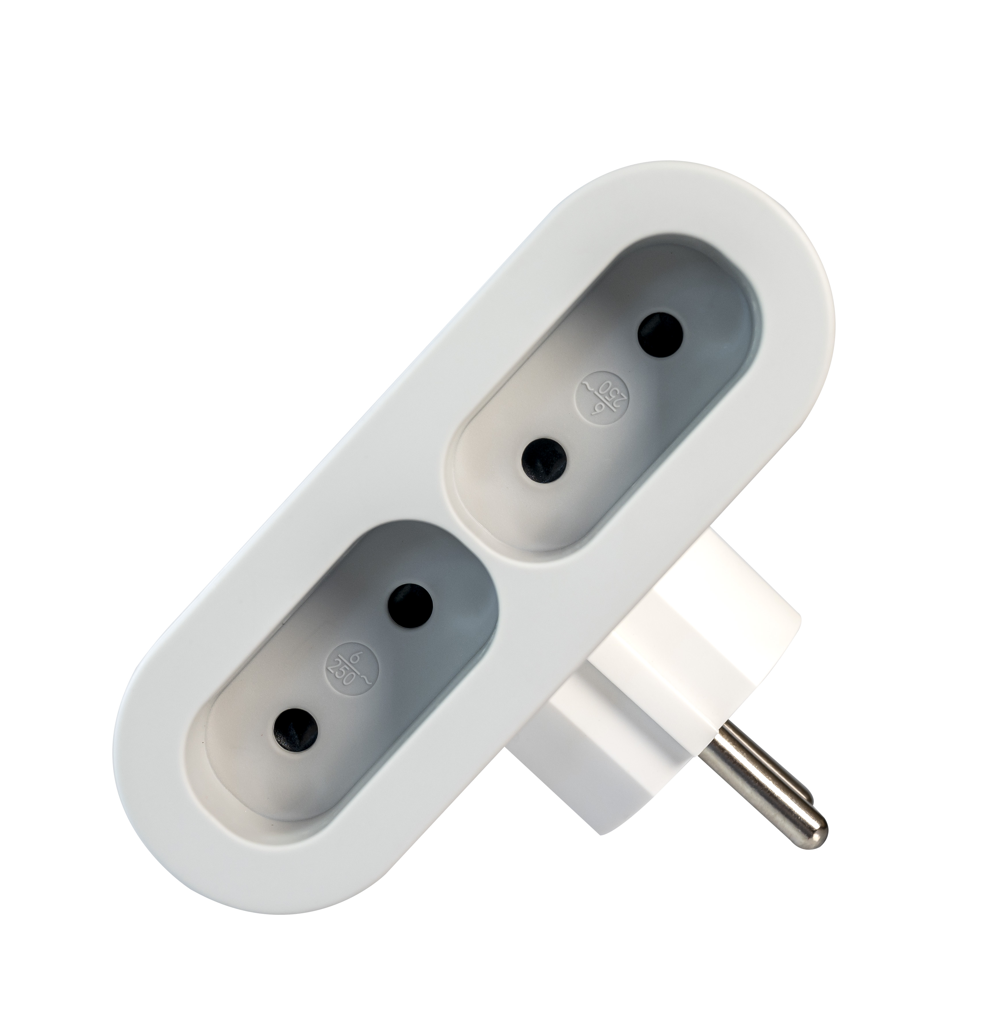 Adapter für Steckdose 6A flach 4x2P weiß Legrand - 49400