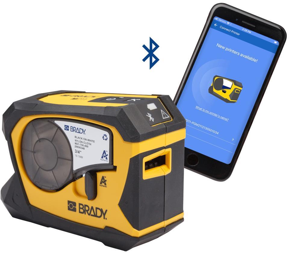Принтер термотрансферен с Bluetooth, 203dpi за етикети 6-19мм BRADY, M211-EU
