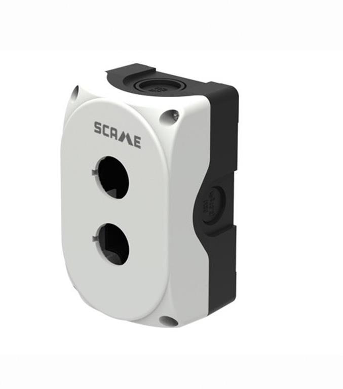 Бутониера празна с 2 отвора Ø22mm сива IP66 Compact Scame, SCAME, 590.PBG02